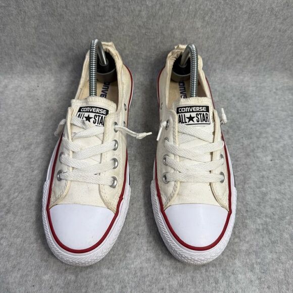 Converse Shoes Womens 7 Chuck Taylor All Star White Lace Up Casual Flat Sneakers - Picture 3 of 9